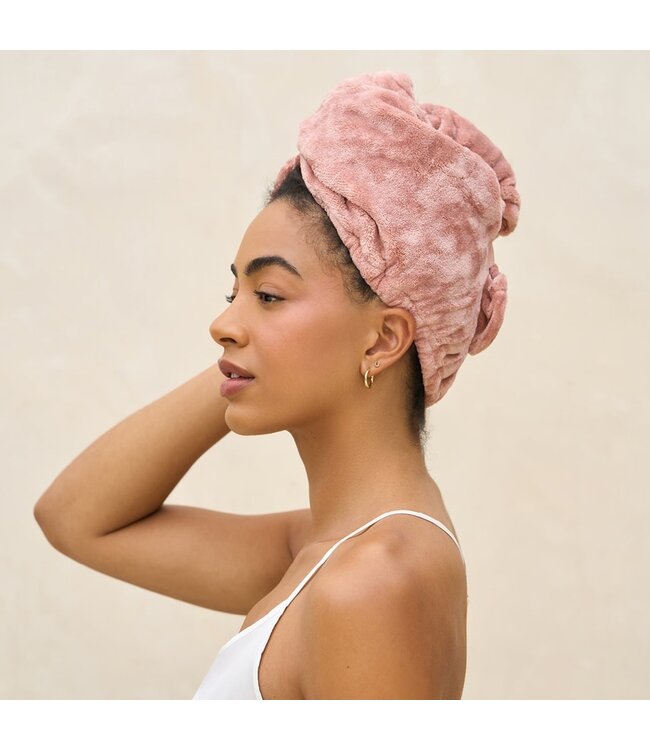 KITSCH Terracotta Plush Microfiber Hair Towel Turban