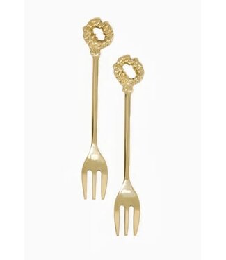 Wreath Appetizer Forks Set of 2