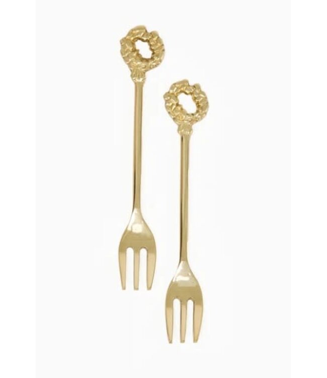 Wreath Appetizer Forks Set of 2