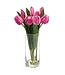 13.5 Inch Tulip in Glass Vase