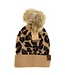 Leopard Pom Beanie