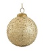 4.5" Gold Mosaic Glass Ball Ornament