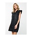 Athena Flutter Sleeve Textured Dress