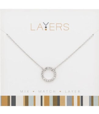 Silver CZ Decorative Circle Layers