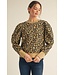 Layla Puff Shoulder Animal Top