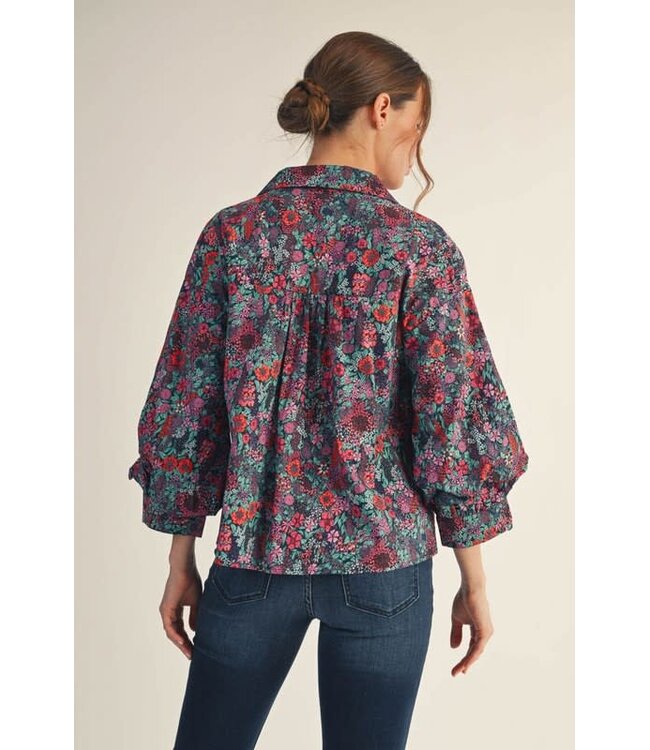 Riley Button Down Floral Top