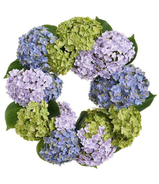 24 Inch Hydrangea Wreath Mixed