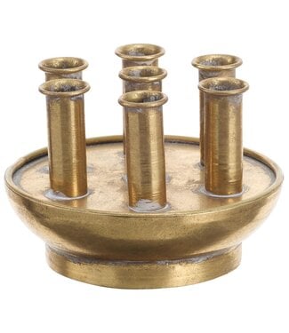 Metal Tulip Vase  Gold Antique