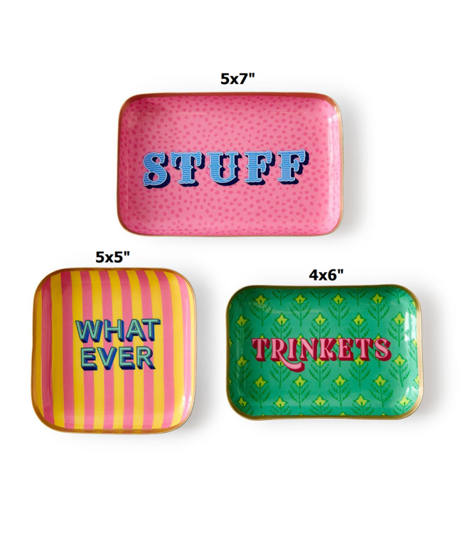 Metal Trinket Trays with Sayings