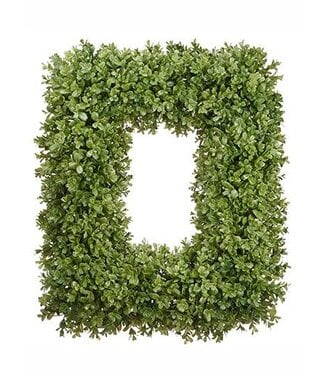 18"Wx22"L Boxwood Wreath Green