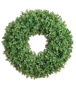 21 Inch Boxwood Wreath Green