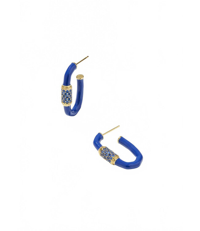 KENDRA SCOTT Emery Enamel Hoop Earrings