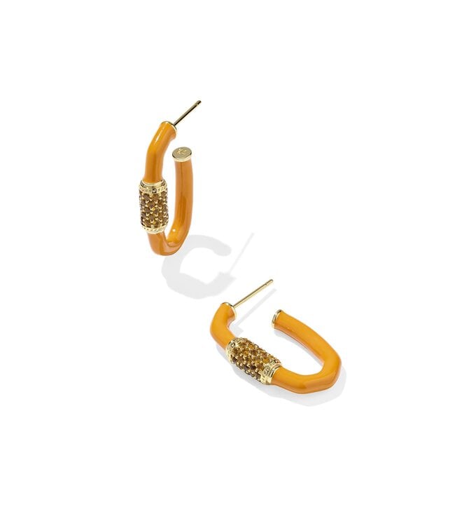 KENDRA SCOTT Emery Enamel Hoop Earrings