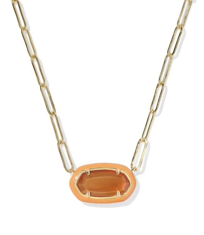 KENDRA SCOTT Elisa Enamel Frame Paperclip Necklace