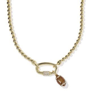 KENDRA SCOTT Football Metal Strand Necklace