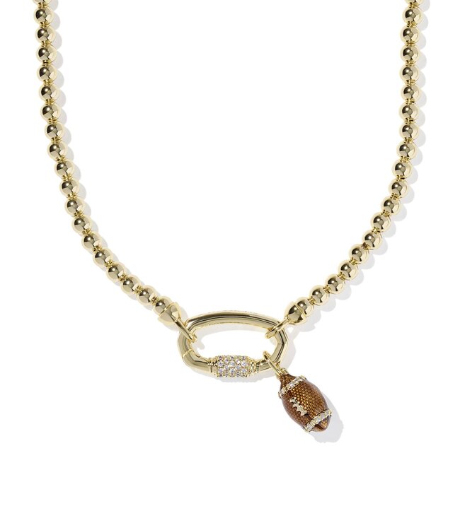 KENDRA SCOTT Football Metal Strand Necklace