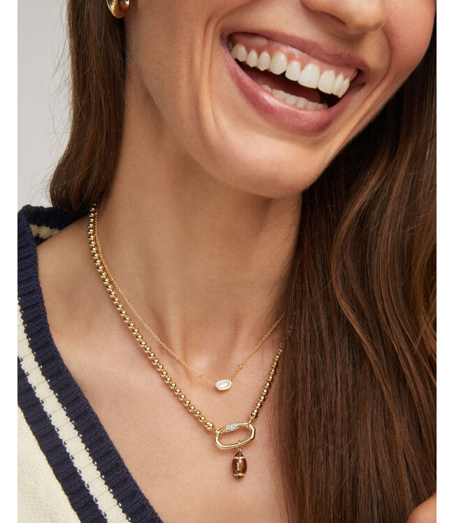 KENDRA SCOTT Football Metal Strand Necklace