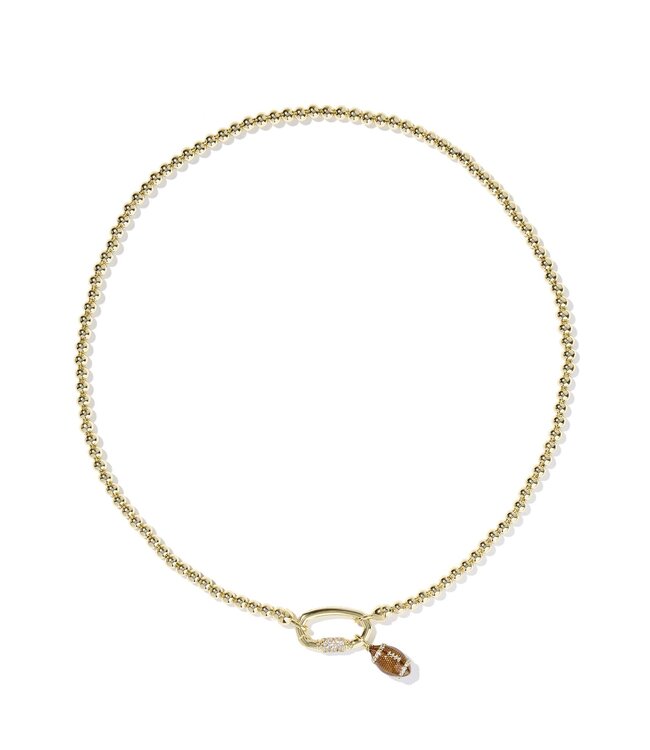 KENDRA SCOTT Football Metal Strand Necklace