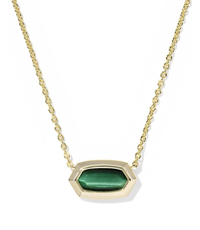 KENDRA SCOTT Elisa Bezel Short Pendant Necklace