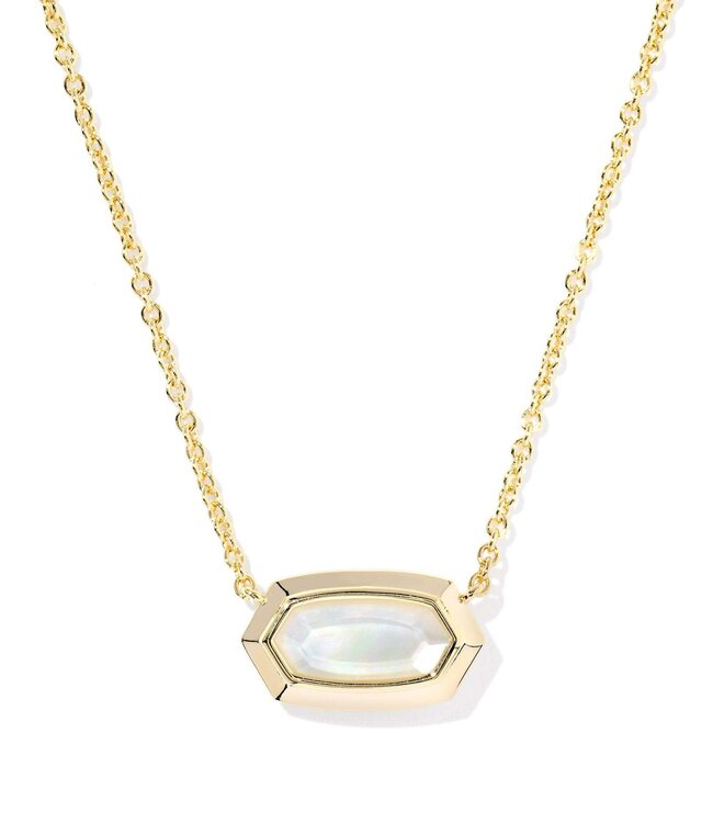 KENDRA SCOTT Elisa Bezel Short Pendant Necklace