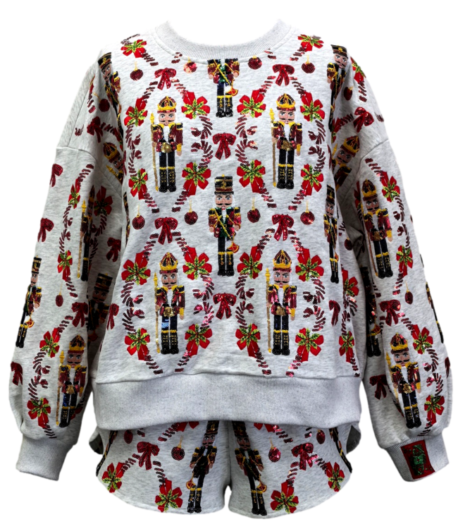 Queen of Sparkles Eliana Nutcracker & Candy Cane Sweatshirt