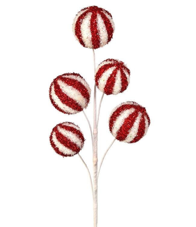 28" Sparkle Swirl Candy Ball Spray