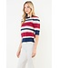 Charlene Short Sleeve Multi Color Knit Top