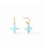 JULIE VOS Gumdrop Cross Hoop & Charm Earring
