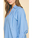 Elle V-Neck Collar Wide Cuff Shirt