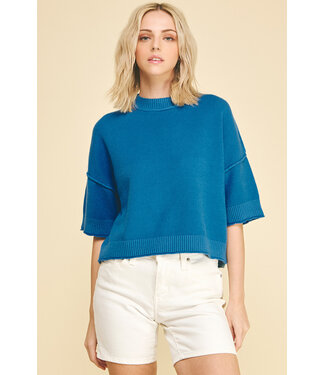 Meredith Short Sleeve Sweater Top