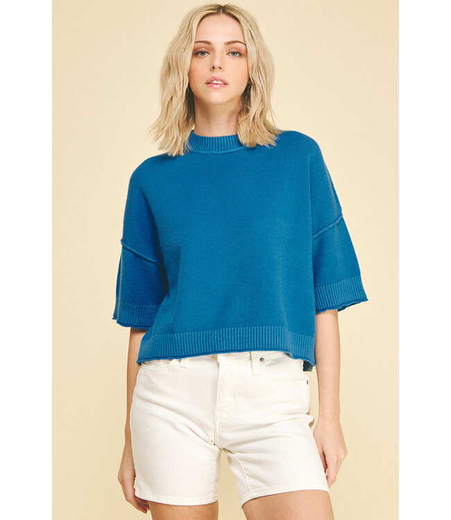 Meredith Short Sleeve Sweater Top
