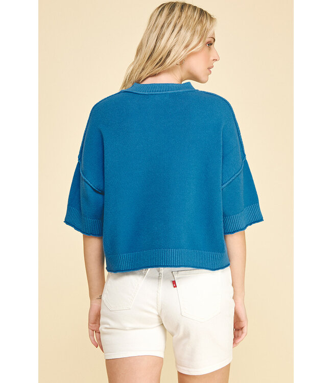Meredith Short Sleeve Sweater Top