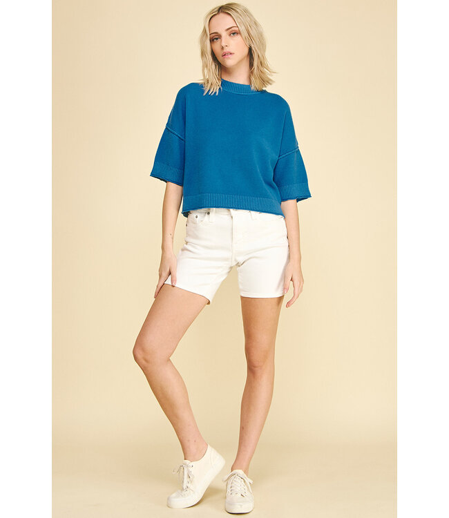 Meredith Short Sleeve Sweater Top
