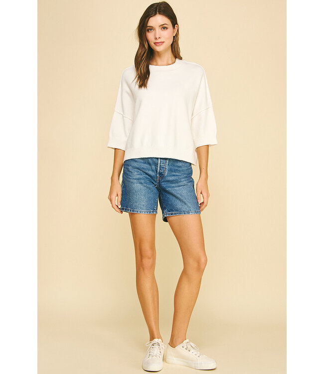 Meredith Short Sleeve Sweater Top