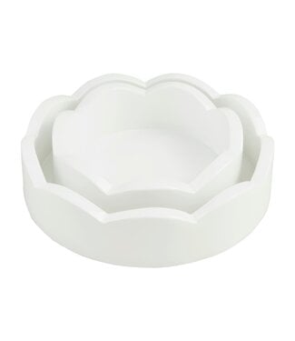 Round Mini Scalloped Tray - Sold Individually