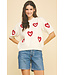 Daniella Heart Pattern Knit Sweater