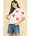 Daniella Heart Pattern Knit Sweater