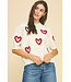 Daniella Heart Pattern Knit Sweater