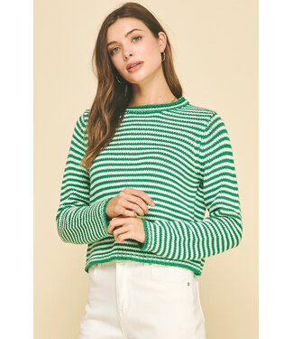 Camille Striped Crew Neck Sweater