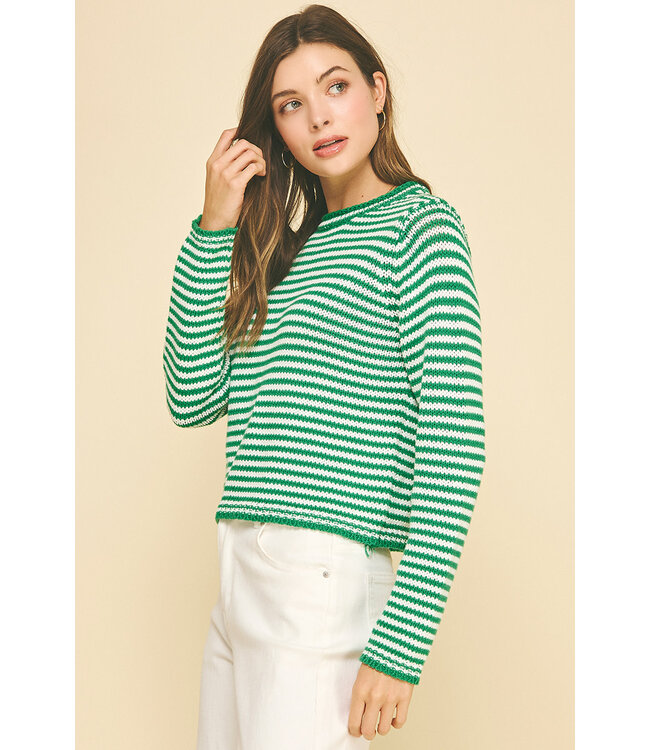 Camille Striped Crew Neck Sweater