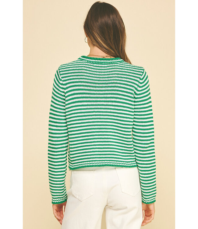 Camille Striped Crew Neck Sweater