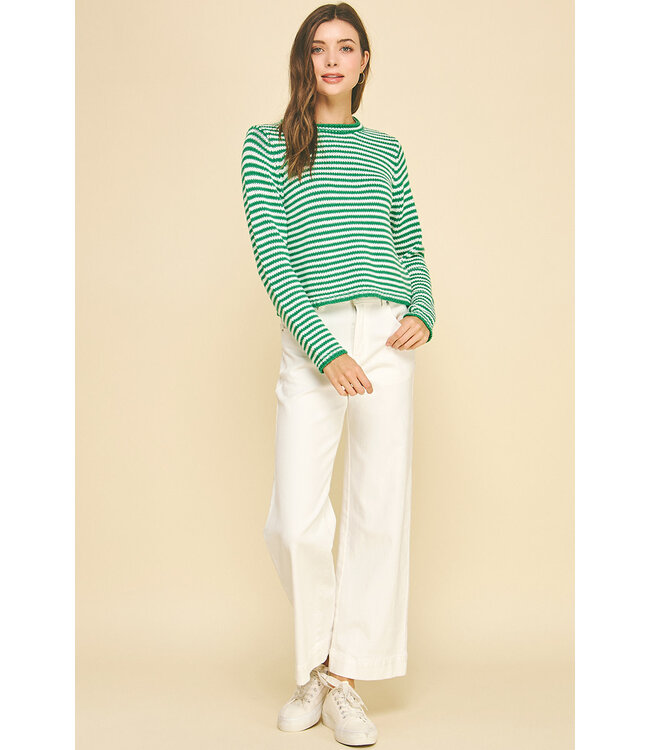 Camille Striped Crew Neck Sweater