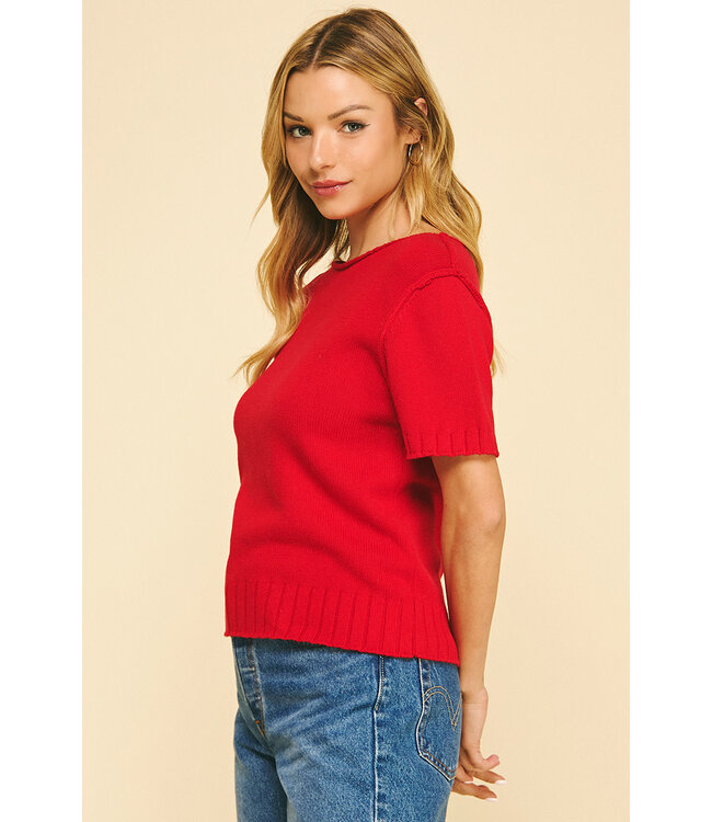 Dahlia Raw Edge Knit Sweater