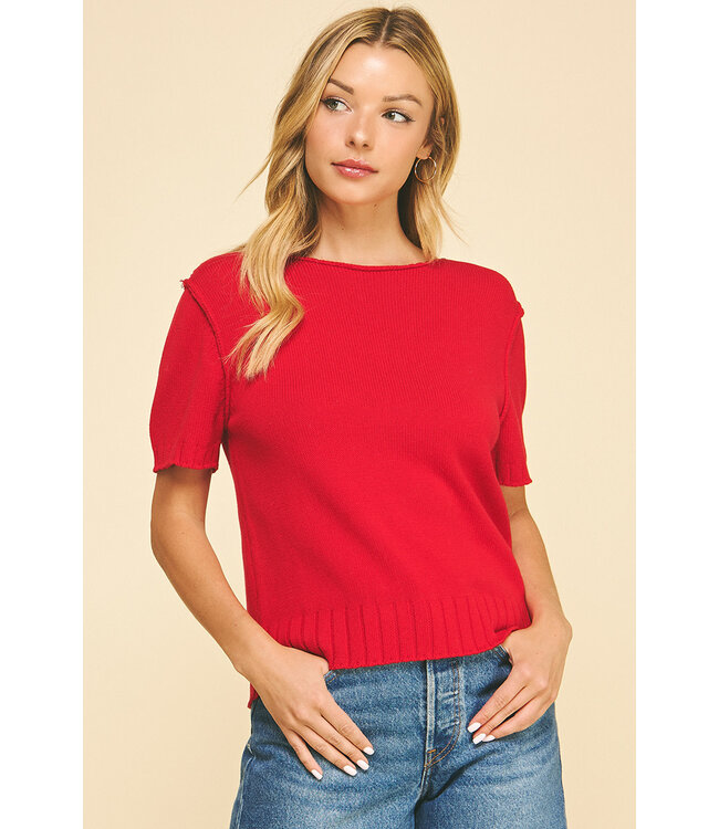 Dahlia Raw Edge Knit Sweater