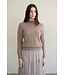 Layne Semi High Neck Wool Front Cable Detailed Sweater