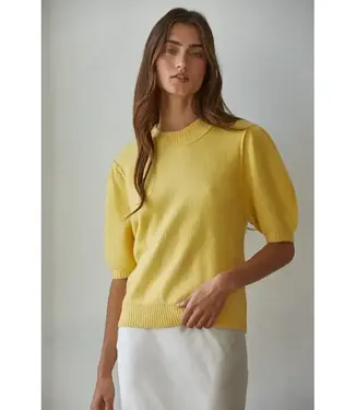 Knit Sweater Rolled Round Neck Pullover Top