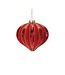 Ribbed Mercury Glass Red Ornament