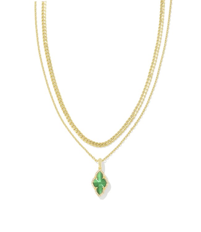 KENDRA SCOTT Abbie Pave Frame Multi Strand Necklace