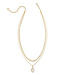 KENDRA SCOTT Abbie Pave Frame Multi Strand Necklace