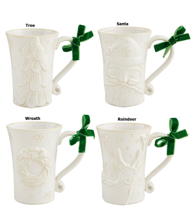 White Christmas Mugs